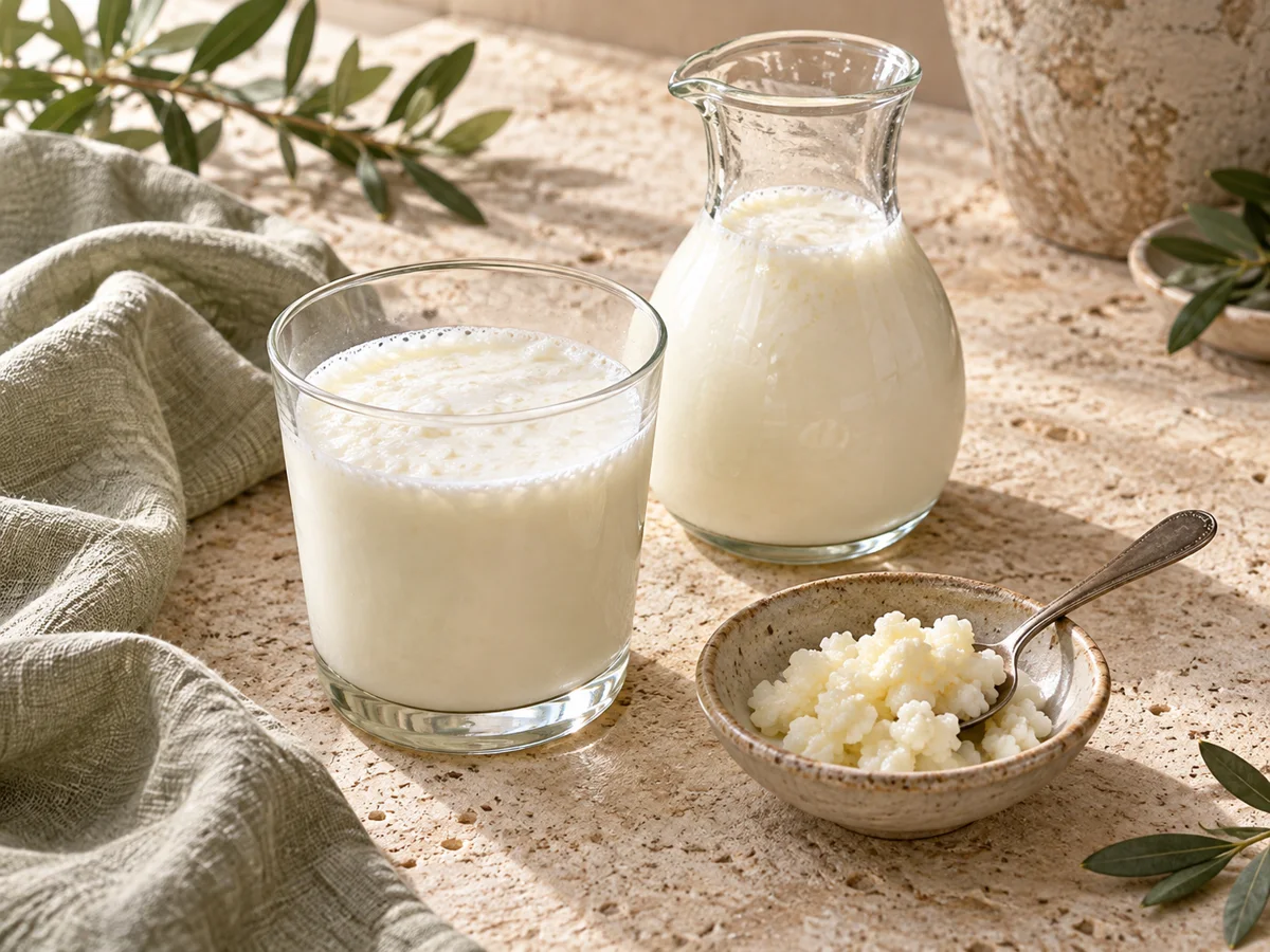 Domowy kefir na ziarnach kefirowych · Przykład podania